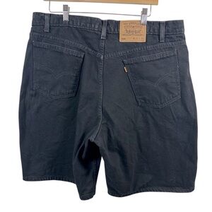 Vintage Levi’s 550 Orange Tab Relaxed Fit Black Denim Jorts Shorts 1996 Men’s 40